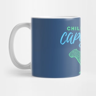 Chilled Like a Capybara - blue-green Mug